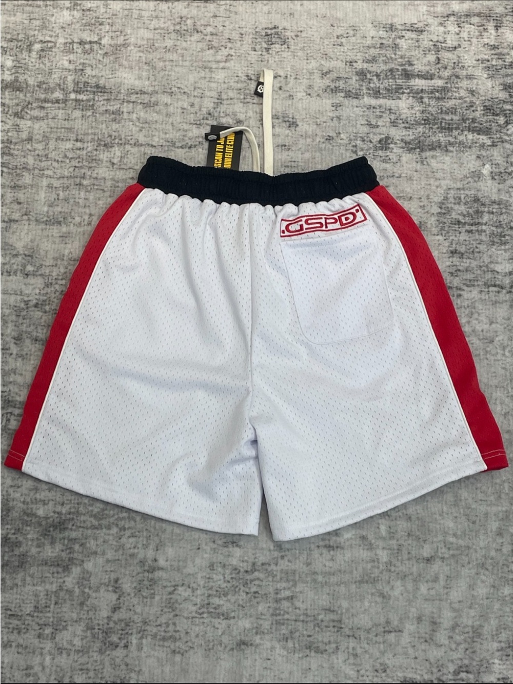 Godspeed White & Red Men’s Athletic Shorts - Picture 2 of 2